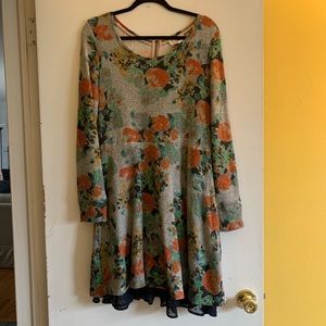 Anthropologie Saturday Sunday lined Aline winter dress size Large